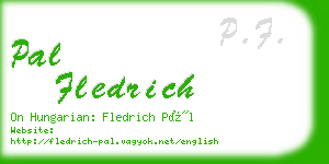 pal fledrich business card